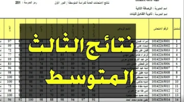 الآن.. نتائج الثالث متوسط 2025 الدور الثالث متاحة رسميًا لجميع محافظات العراق